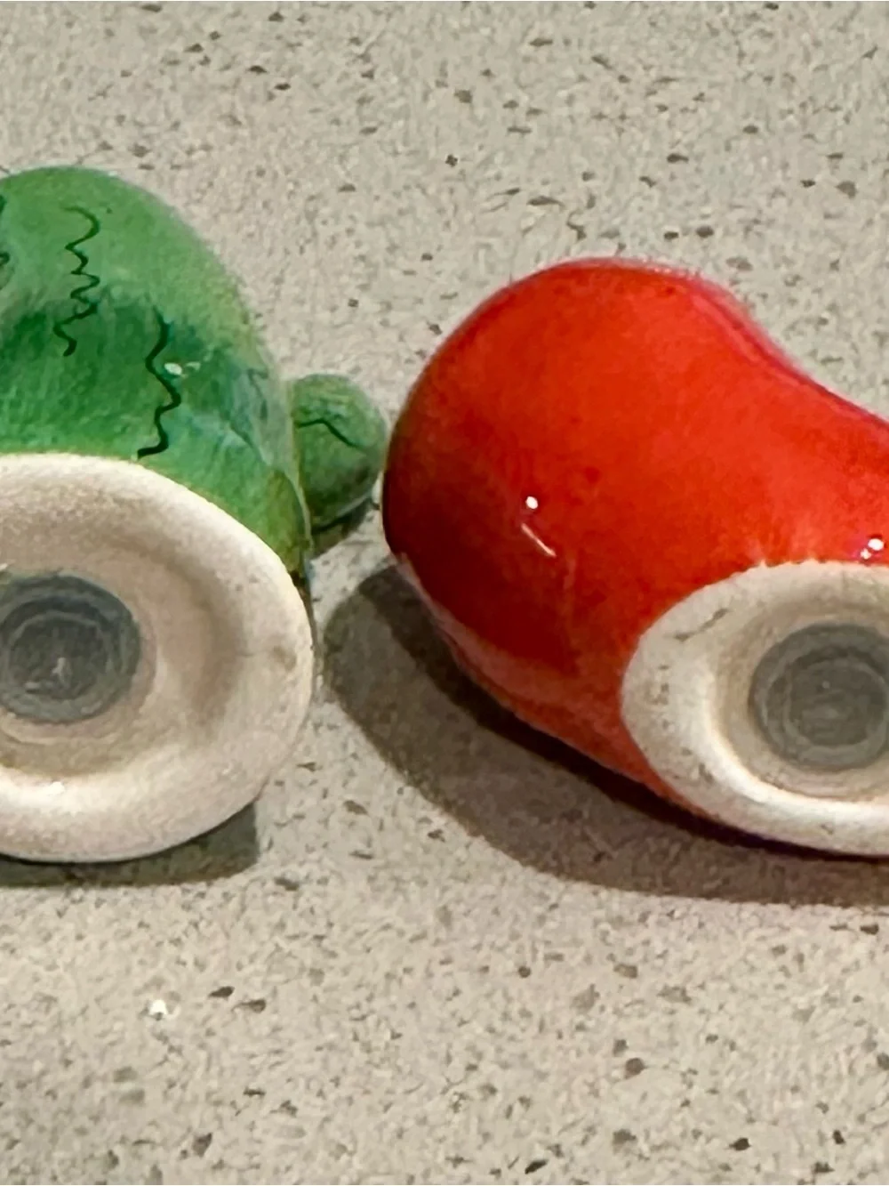 Cute Ceramic Cactus & Chili Pepper Salt & Pepper Shakers - Green & Red